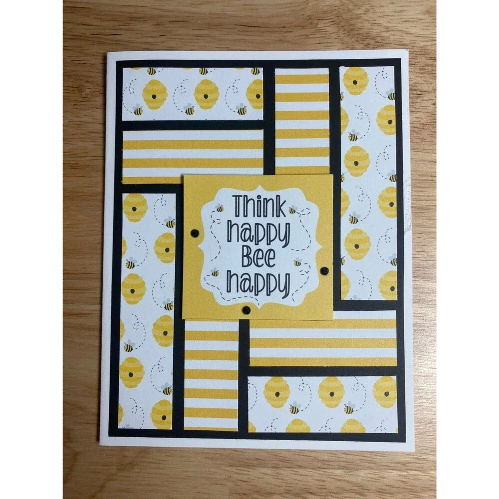 Bee & Honey Greeting Card – Handmade A2 Card – All Occasion Blank Card